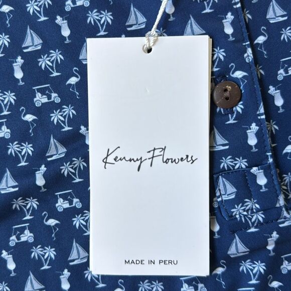 Kenny flowers THE‎ AFTERNOON ROUND
NAVY - LADIES SLEEVELESS GOLF POLO size L NWT - Picture 6 of 9